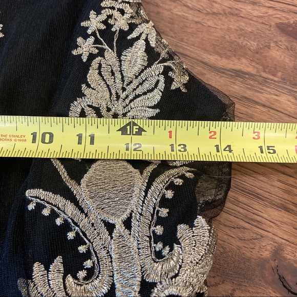 Altar’d state M black gold embroidered FNF dress - Picture 13 of 16